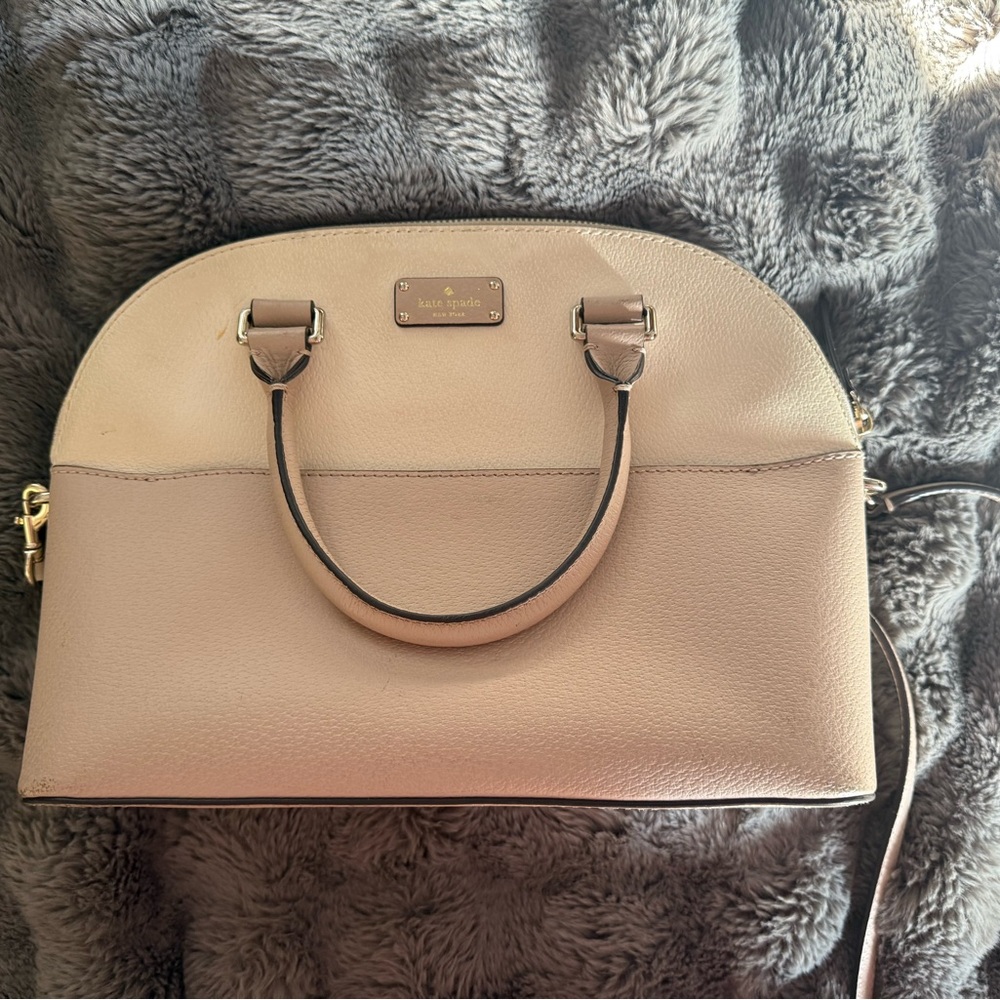 Kate Spade Taupe Leather Satchel